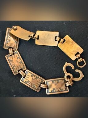 Vintage copper thunderbird bracelet